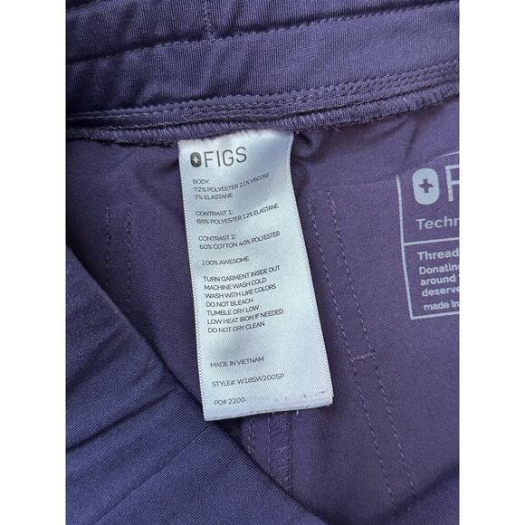 Figs Zamora Jogger Scrub Pants PURPLE SHADOW XS Petite - Picture 6 of 8